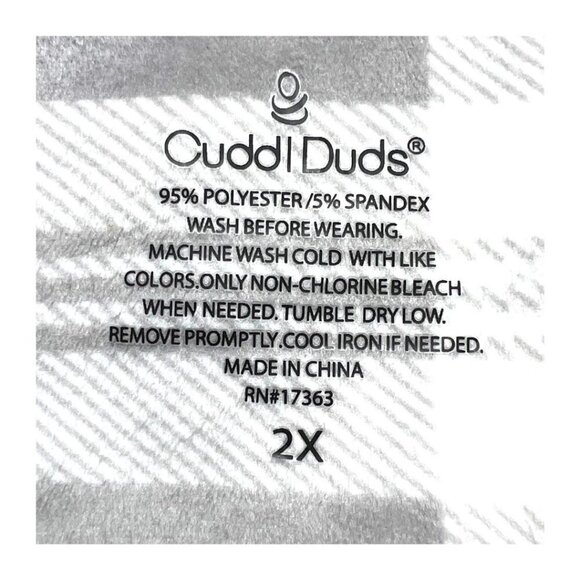 Cuddl Duds Womens Gray Plaid Velour V Neck Long Sleeve Pajama Set Plus Sz 2X New - Picture 4 of 8